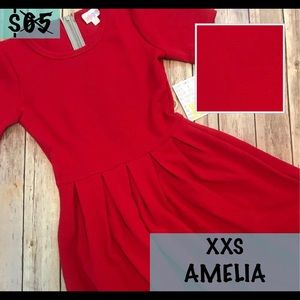 Lularoe Amelia BNWT XXS Solis Red